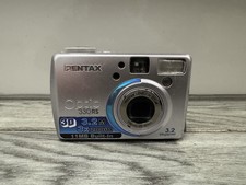 Pentax Optio 330rs 3.2mp  Digital Camera - Silver Battery No Charger Tested