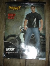 NEW Spirit Halloween Mens OSFM 42/46 Biker Vest Punk Rock Costume One Size
