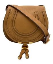 Borsa a tracolla Chloe Marcie piccola in pelle marrone usata