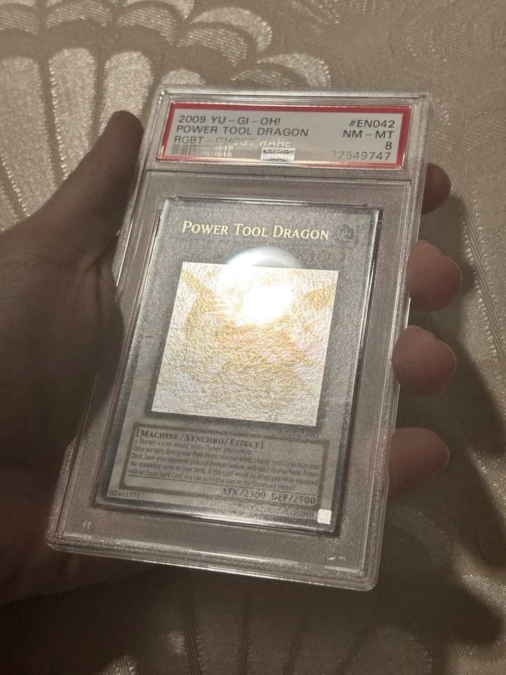 Yugioh PSA 8 NM-MT 2009 Power Tool Dragon RGBT-EN042 Ghost Rare - Image 2 of 4