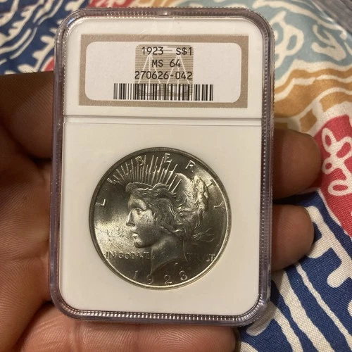 1923  $1 NGC MS64 Silver Peace Dollar