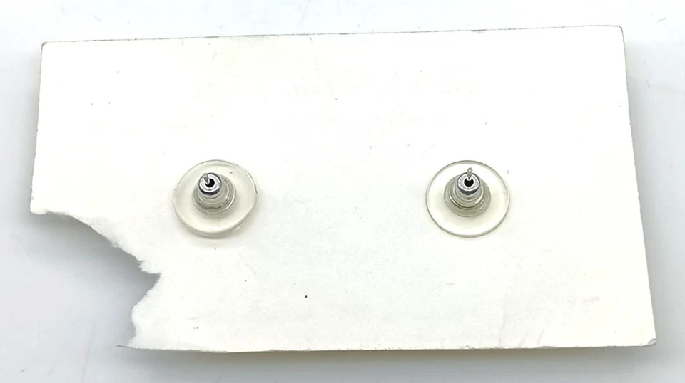 Серьги-гвоздики австралийская морская змея кожа на круглых пуговицах экзотические ручной работы Beth's H - Изображение 2 из 2