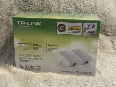 TP-LINK AV500 Nano Powerline Network Ethernet Adapter Starter Kit TL-PA4010KIT