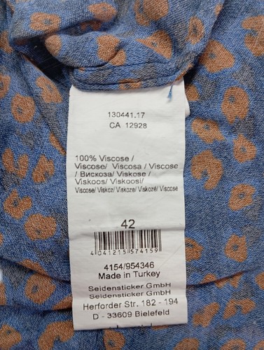 SEIDENSTICKER Blusa-camisa Mujeres Blusa Talla EU 42 azul-naranja claro - Imagen 5 de 5