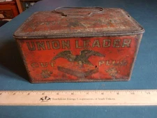 Vintage Empty Tobacco Tin Can Union Leader Lot 25-40-F