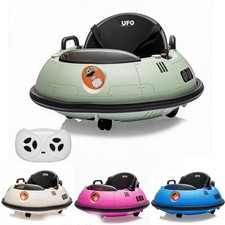 12V Kids Ride On Bumper Car w/ Remote Control 360 Spin 5-Point Safety Belt