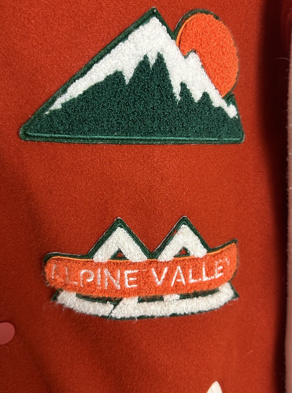 Zara Men’s Ski All Day  Alpine Valley Letterman’s Quilted Lined Jacket Size XL image 3