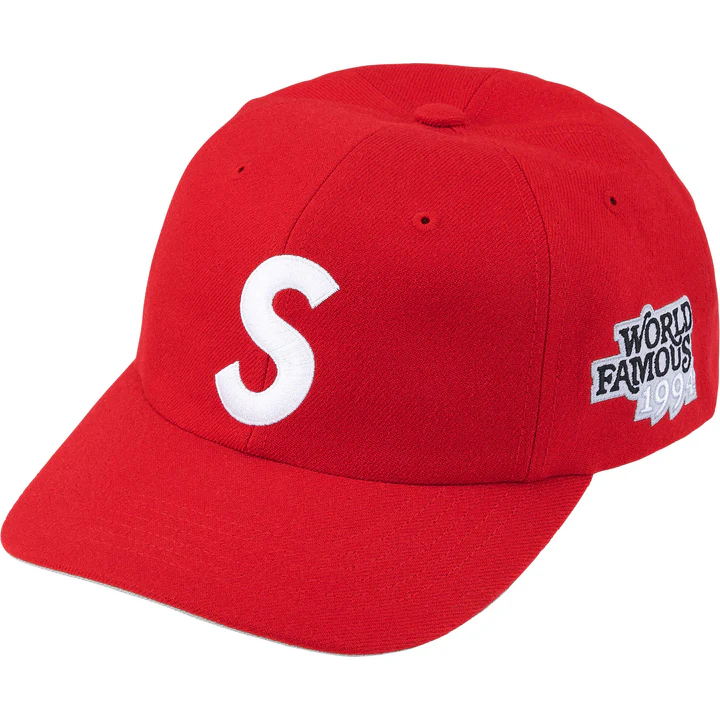 Supreme World Famous S Logo 6-Panel hat RED/ Brand New | eBay