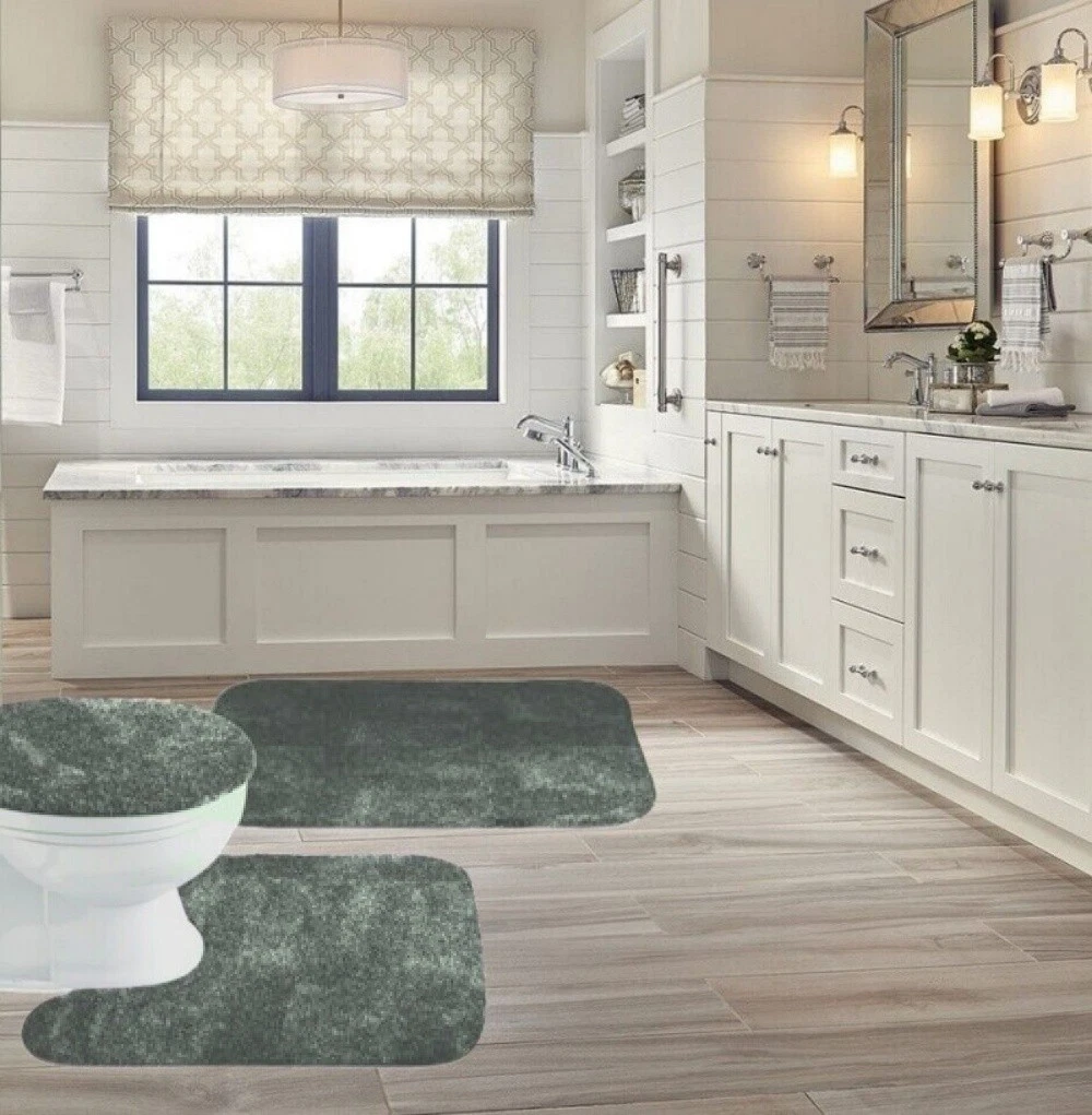 Hugsidea Galaxy Star 3 Piece Bathroom set Contour Rugs
