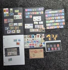 Vintage Stamp Collection Job Lot GB US Guernsey + Antiquarian Postal Card 1900's