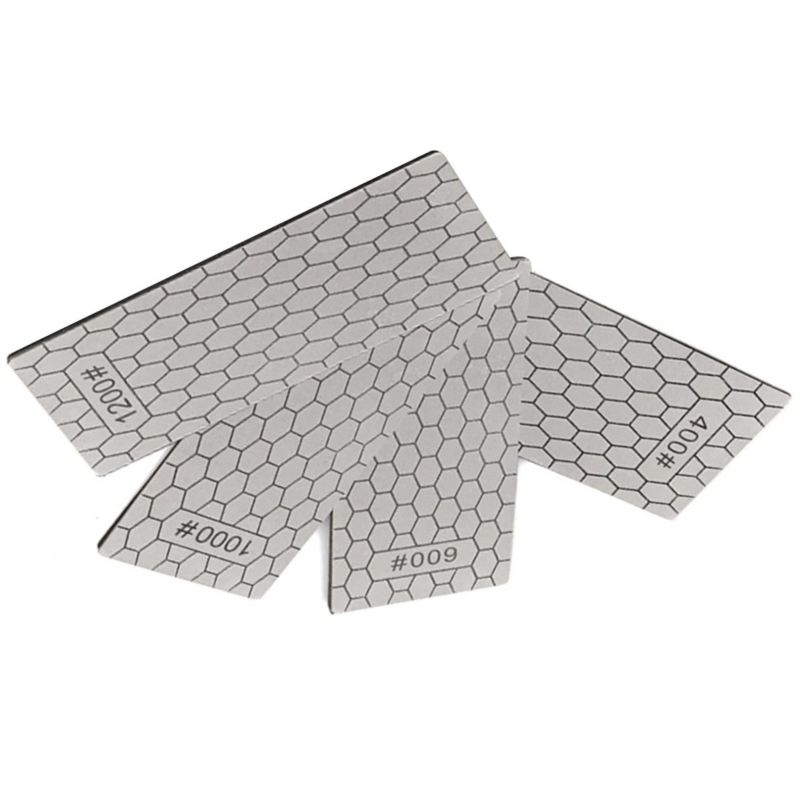 4PCS/Set 400 600 1000 1200 Grit Diamond Kitchen Knives Sharpening Plate Kit