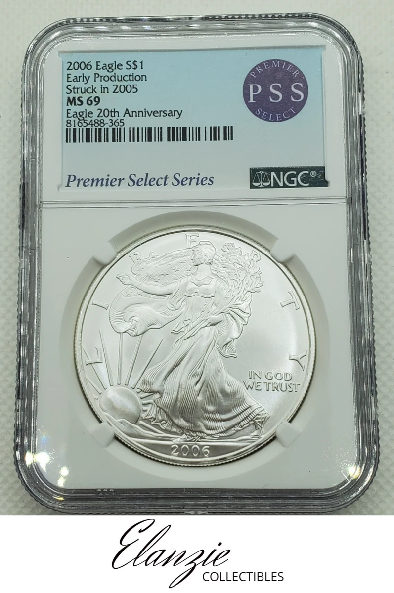 American Eagle MS 69 Graded 2005 Silver Bullion Coins for sale | eBay