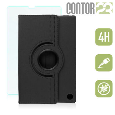 360° Schutzhülle Tasche matte Folie SCHWARZ 10.3''Lenovo Tab M10 FHD Plus TB-X606