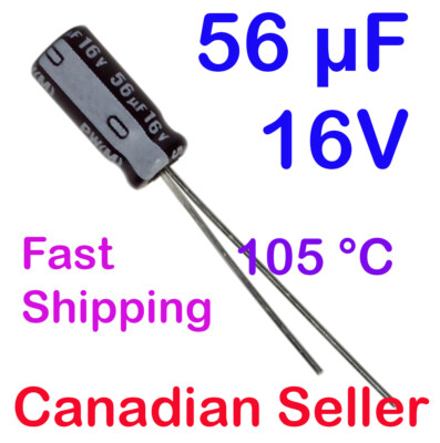 Lot of 4/8/10pcs 56uF 16V 5x11mm 105C Nichicon PW Low lmpedance High Reliability