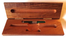 Vintage Empty ST. ANDREWS Wooden Pen Case with Attached Lid