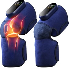 1/2x Knee Massager Cordless Massage Knee Brace with Heat Vibration Pain Therapy