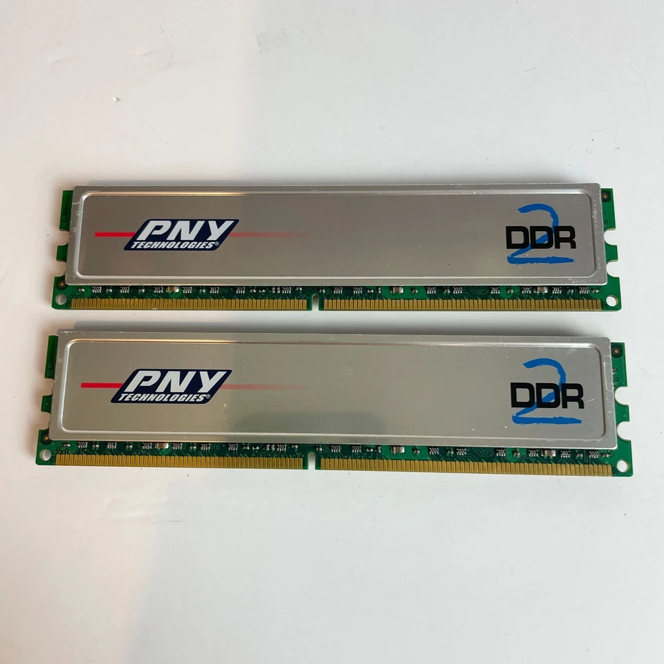 PNY 2X DDR2 1GB DIMM RAM Memory - Image 3 of 3