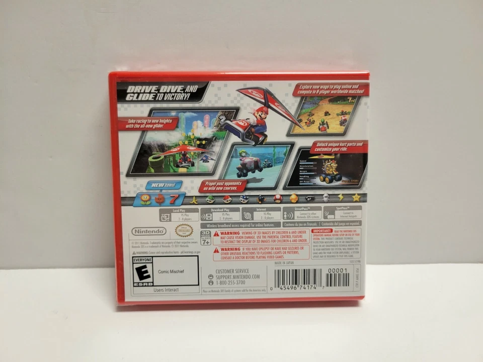 Mario Kart 7 (Nintendo 3DS, 2011) BRAND NEW SEALED Fast Shipping 3DS 2DS - Image 2 of 2