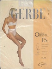 Collant GERBE ORGANZA 15 deniers Ivoire ou Tourterelle. Taille 1 - 8½. Tights.