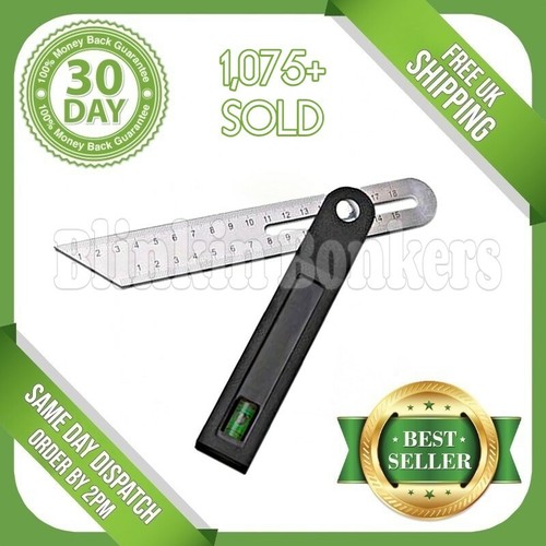 ADJUSTABLE LEVEL BEVEL SLIDING CARPENTERS GAUGE ANGLE FINDER WOOD