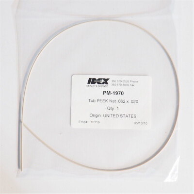 NEW IDEX PM-1970 PEEK Tubing Natural, 1/16'' OD x 0.020'' ID x 20'' Length