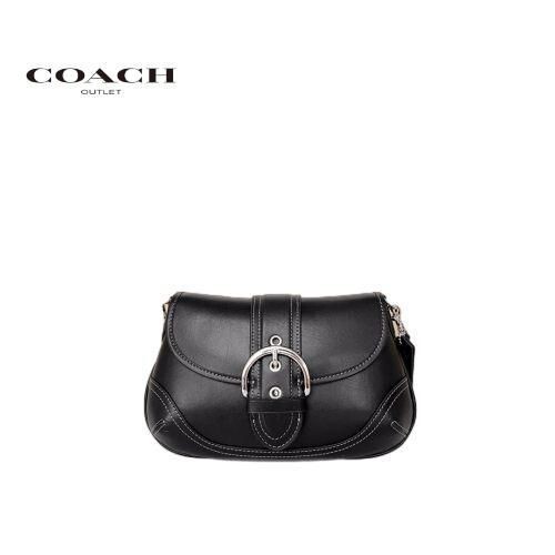 バッグ coach leather soho hand bag black Classic Coach Vintage Black Leather Soho Shoulder/Crossbody