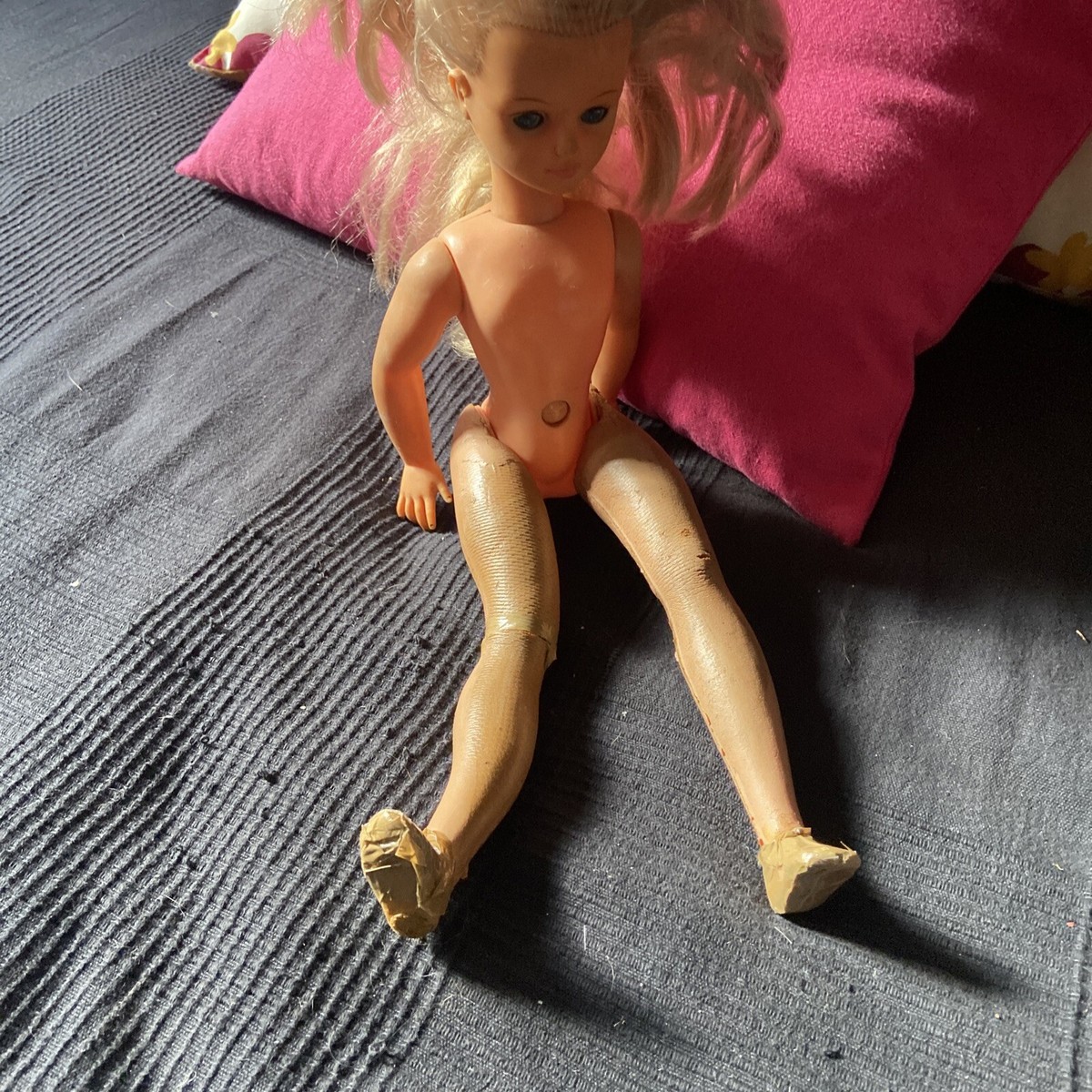 Poupée Laflex 'Poil De Carotte' Garçon Et Fille Années 70 - Fille Bras Cassé