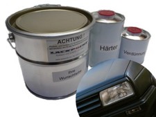 7 Litre Set 2K Peinture Vernis Voiture Couleur Peinture Profond Noir Mat Mode