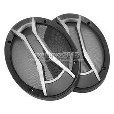 2pcs 6"x9" 6x9 inch Speaker Cover Audio Decorative Circle Metal Mesh Grille 25