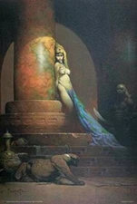 Frank Frazetta Egyptian Queen Fantasy Art Print Laminated Poster - 24.5" x 36.5"