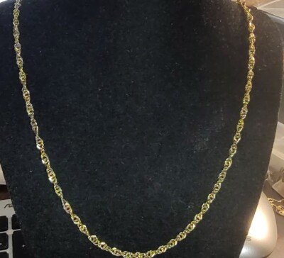 Milo Italien GOLD über Sterlingsilber LOSE SEIL KETTE HALSKETTE 20'' lang ((G116))