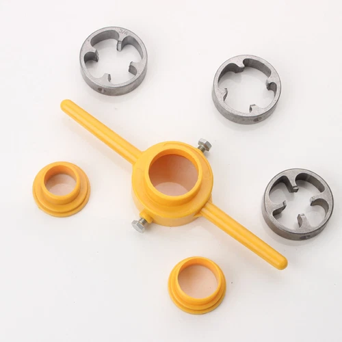Pipe Threader Plumbing Tool Kit,Pipe Round Die Manual Hand Tool Threading - Picture 5 of 11