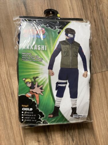 Spirit Naruto Shippuden Kakashi Child Halloween Cosplay Costume Large L  12-14