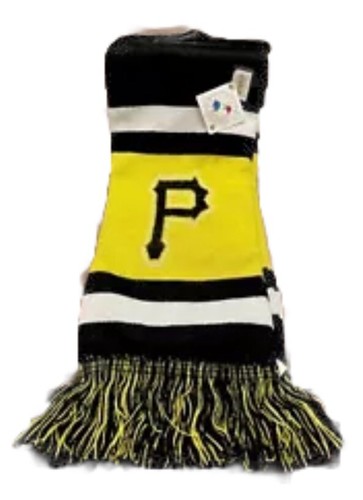 MLB Genuine Merchandise Pittsburgh Pirates Scarf NEW WITH TAGS Logo Yellow Black