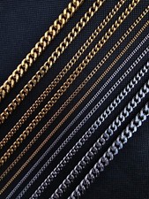 Massive Edelstahl Panzerkette Halskette Silber & Gold Länge 45cm-60cm