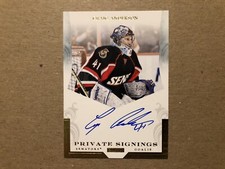2011-12 CRAIG ANDERSON Panini PRIVATE SIGNINGS AUTO AUTOGRAPH — # CA