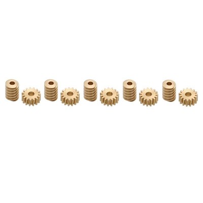 5sets 1:87 Modulus 0.2 15t Micro Brass Turbine Worm Static Change Gear Hole Dia