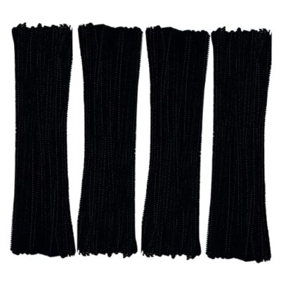 Pipe Cleaners Craft Supplies - 200Pcs Black Pipe Cleaners Chenille Stems