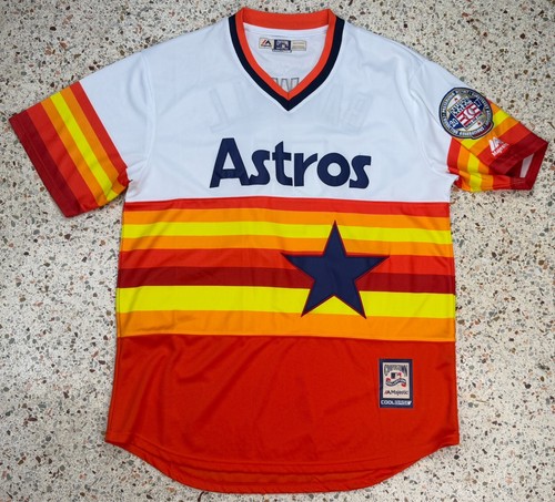 Maillot De Baseball Vintage Majestic Houston Astros Jeff Bagwell Taille L Bleu Marine - Homme