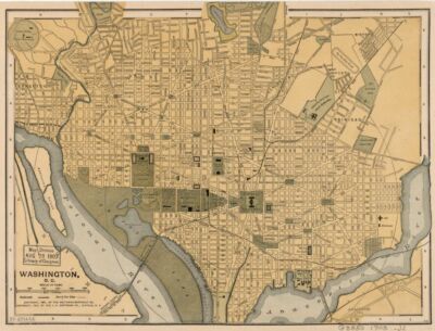 18'' x 24'' 1897 Map of Washington, D.C.
