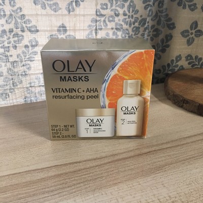 Olay Vitamin C Mask and AHA Resurfacing Peel 2-Step Treatment