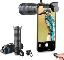 Apexel HD Handyobjektiv - 28X Teleobjektiv mit Auslöser für iPhone Samsung