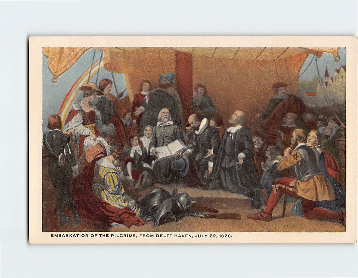 Postcard Embarkation Of The Pilgrims, From Delft Haven, Provincetown