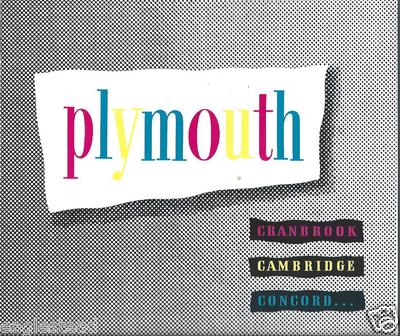 Auto Brochure - Plymouth - Cranbrook Cambridge Concord - c1951-53  (AB843)
