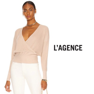 NEW L'AGENCE Blair Crossover Pullover Sweater Size Small