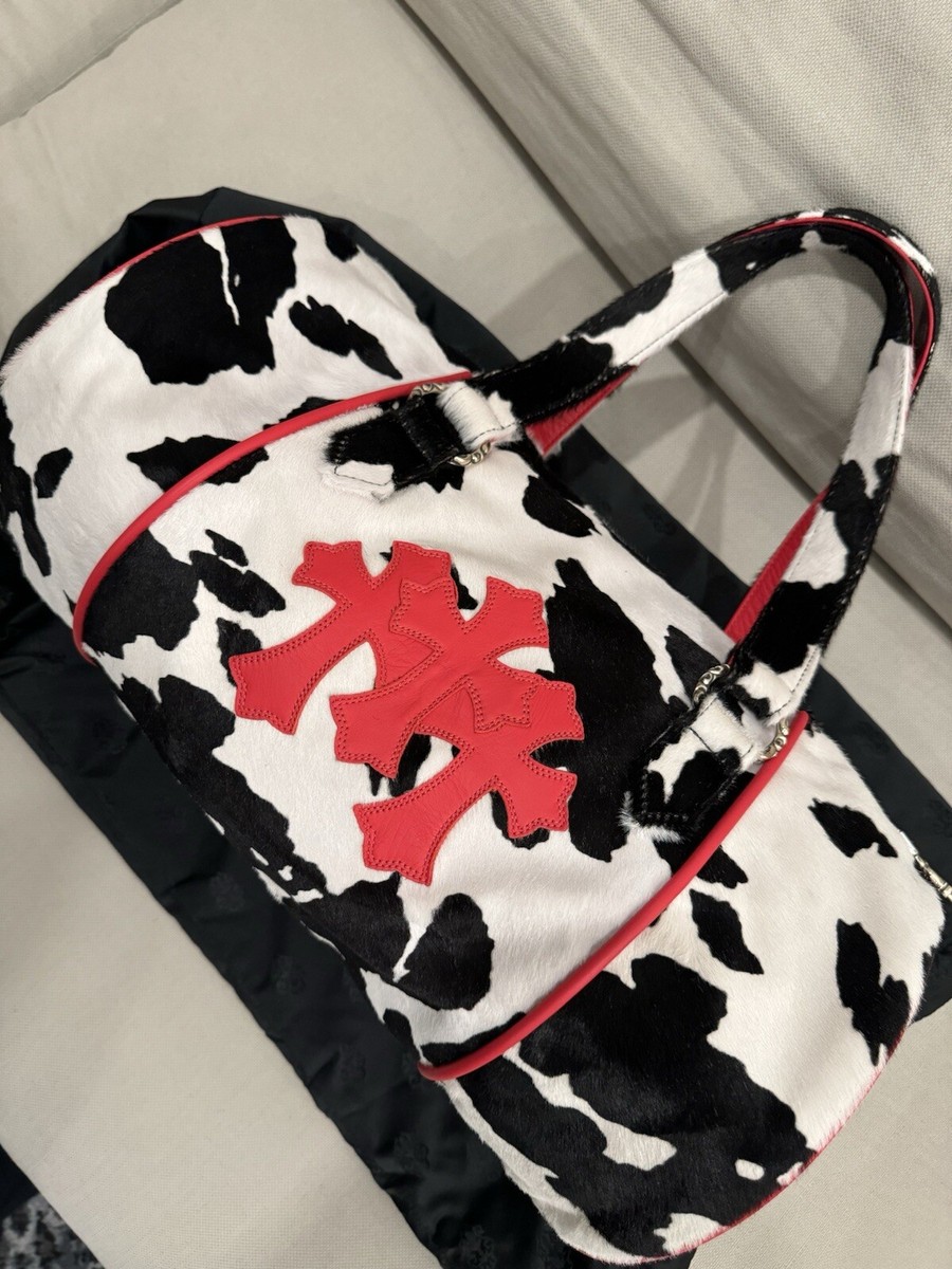 Chrome Hearts Triple Cross Patch Tiny Domino Cowhide Leather Chrome Hearts Triple Cross Patch Tiny Domino Cowhide Leather
