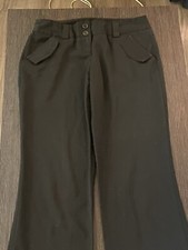 No Boundaries Black Flare Leg Front Zip Pants Junior's Size 3