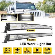 Tri-Row LED Work Light Bar 22/32/42 inch 12V Offroad 4x4 ATV Car Driving SUV ATV