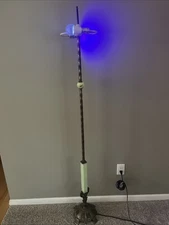 Antique Floor Lamp Brass / Iron 65” Uranium 12” Stick + 2” Ball Art Deco Nouveau