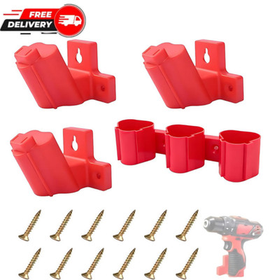 Milwaukee M12 12V Battery and Tool Holder Wall Mount with Screws